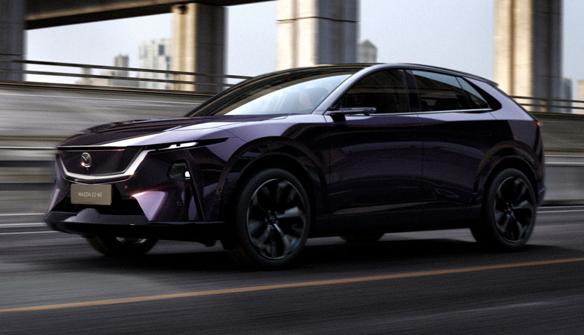 Mazda EZ-60: Новый электрокроссовер с запасом хода до 1300 км и 26-дюймовым экраном | kz.bex-auto.com