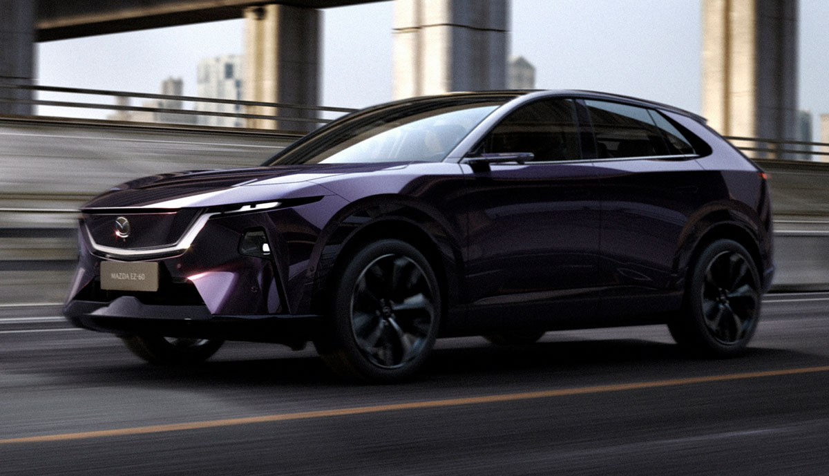 Mazda EZ-60: Новый электрокроссовер с запасом хода до 1300 км и 26-дюймовым экраном